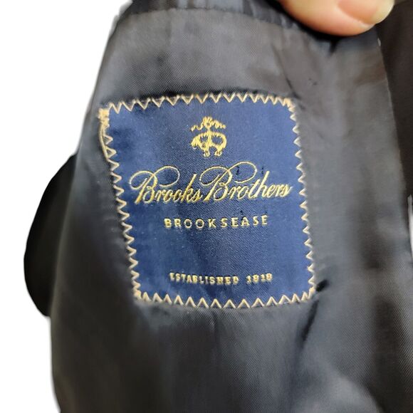 Loro Piana Brooks Brothers Blazer Mens 43L Brookwood Navy Blue Gold Buttons Wool - Picture 8 of 10